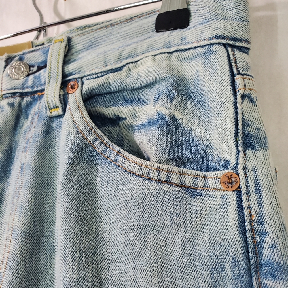 Levi's LVC 701 1950s Jeans Women Sz 25 X 30 Blue‎ Denim Pink Selvedge Big E Tab - Picture 8 of 13